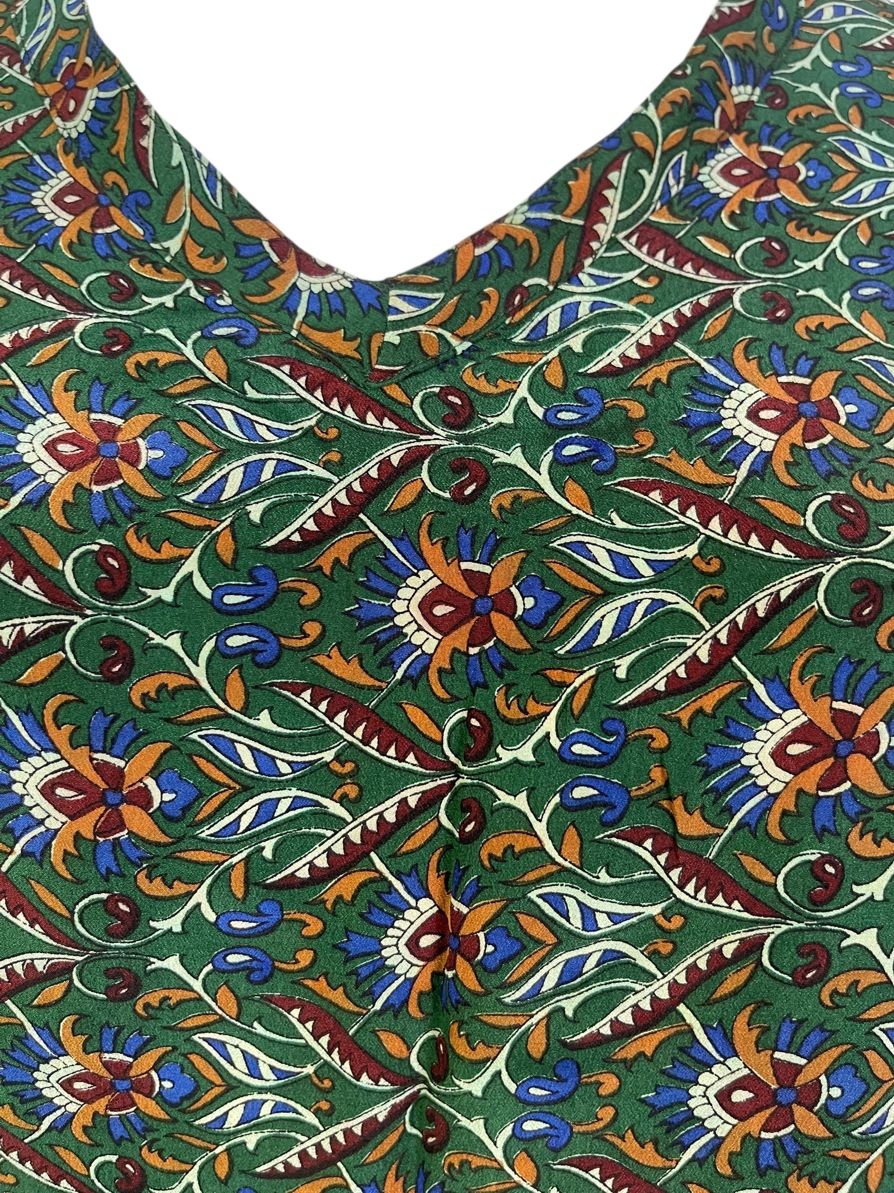 PRC7156 Avatar Pure Silk Short Kaftan Tunic without Slits