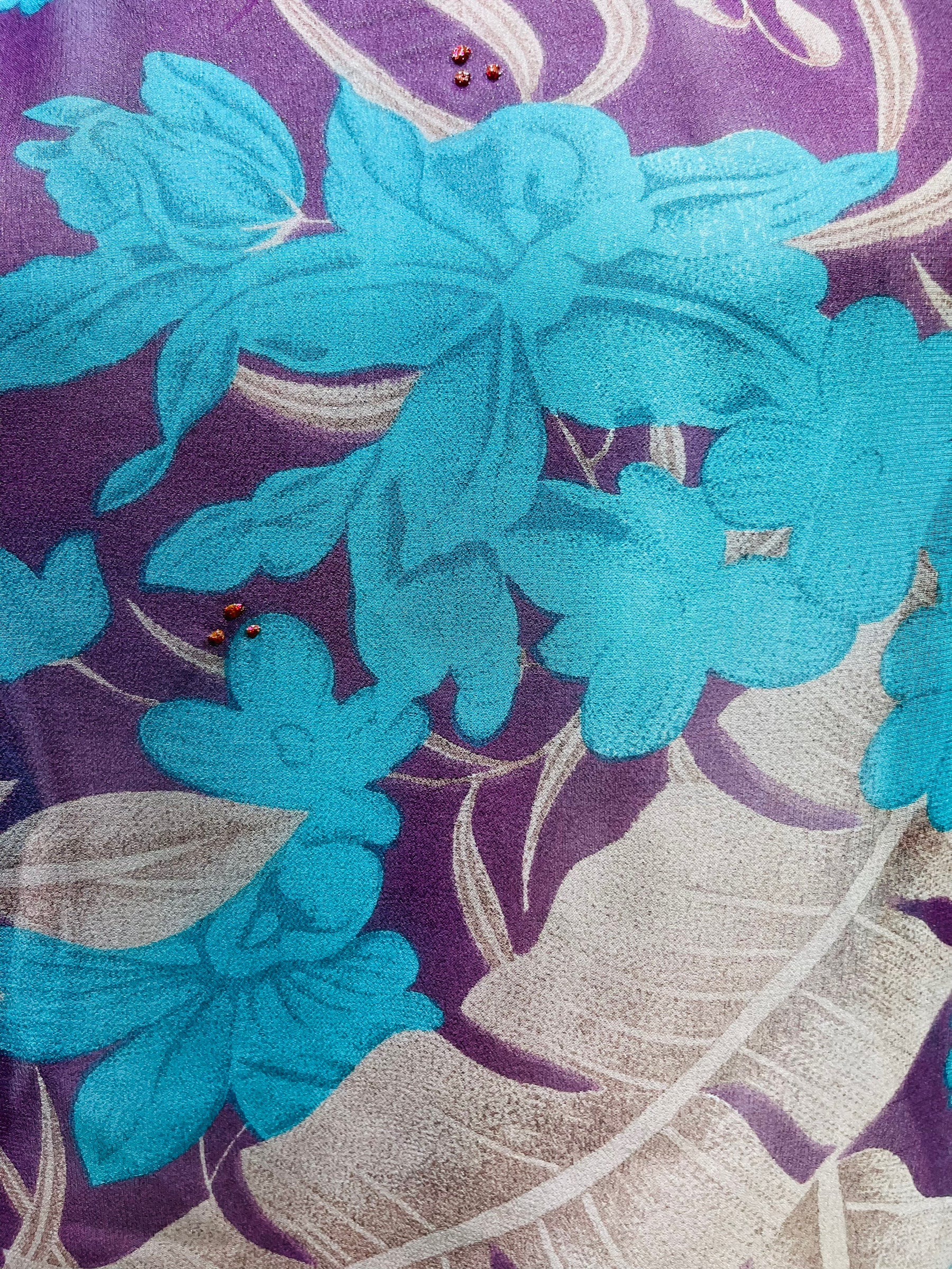 FINAL SALE PRG5396 Sheer Avatar Pure Silk Side Slit Top