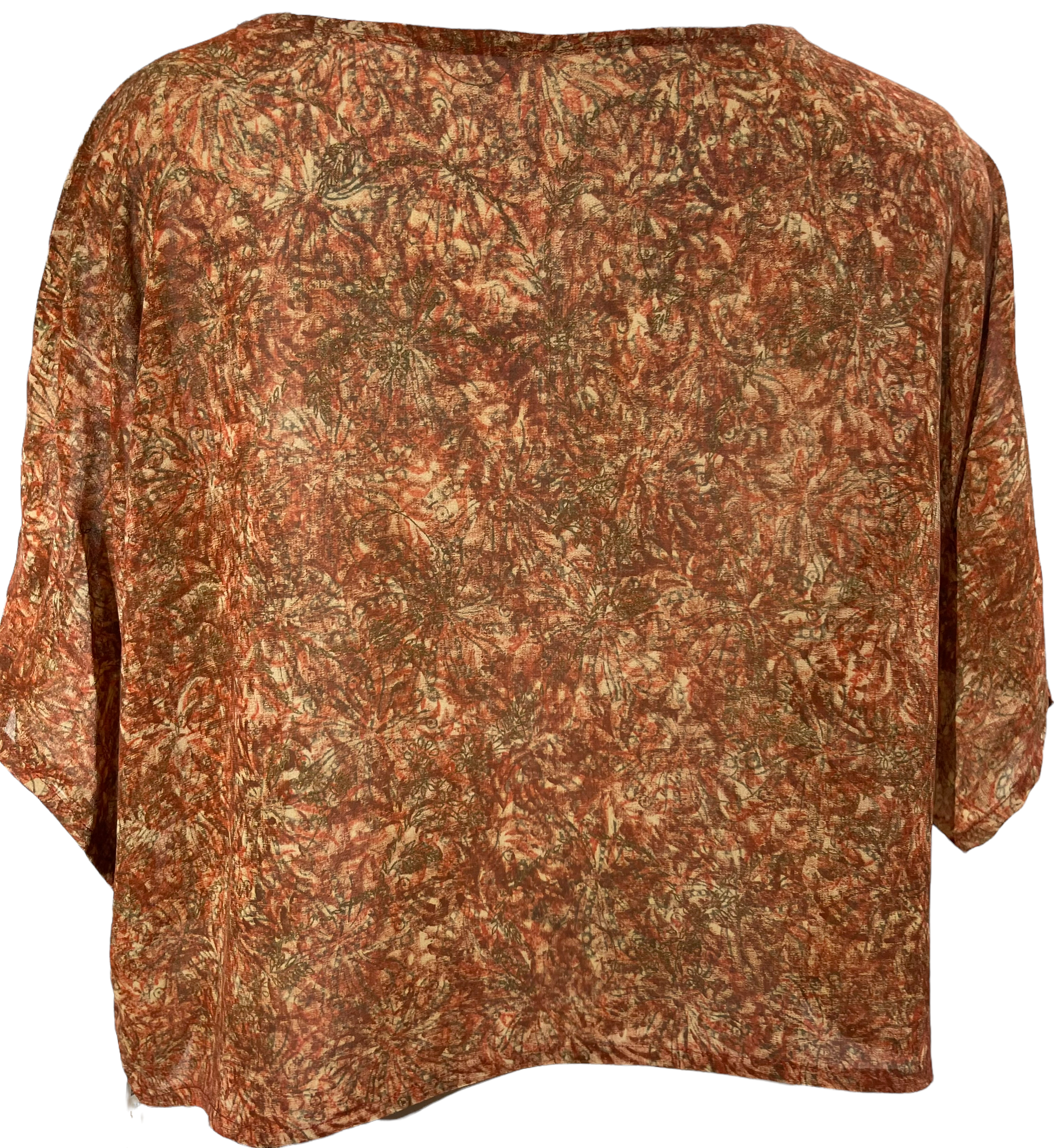 FINAL SALE PRG966 Wasser Sheer Avatar Pure Silk Boxy Top