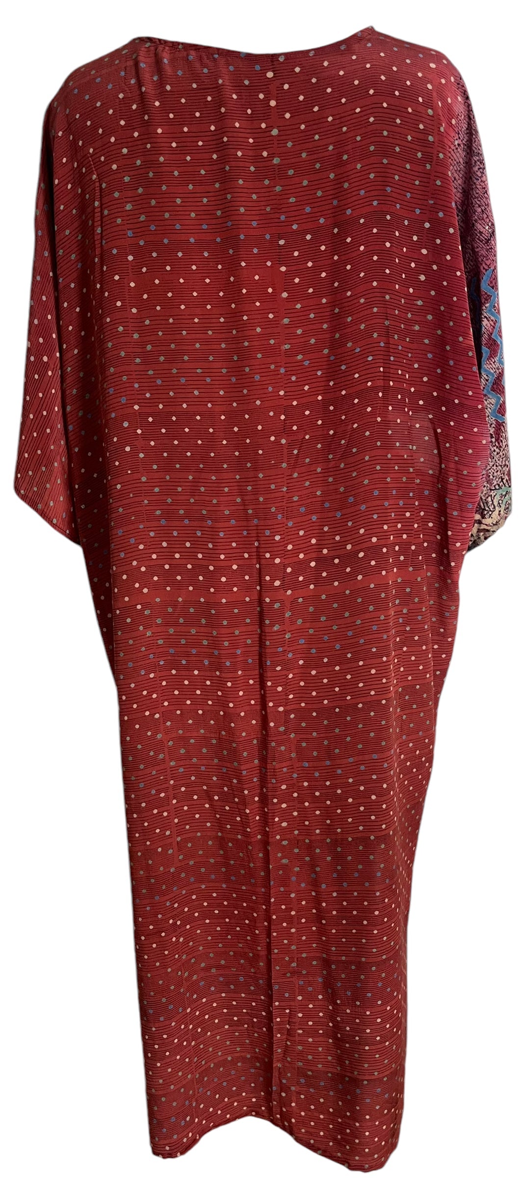 FINAL SALE PRC5744 Avatar Long Pure Silk Kimono Sleeved Duster with Belt