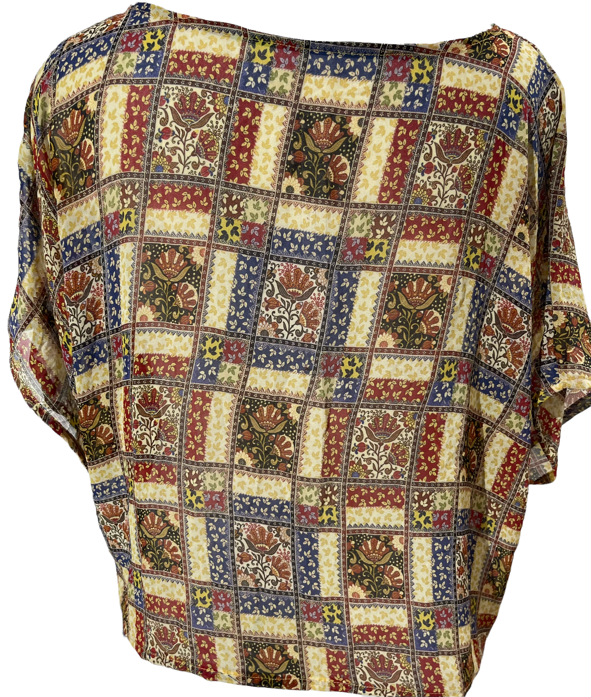 FINAL SALE PRG1662 Crabtree Sheer Avatar Pure Silk Boxy Top