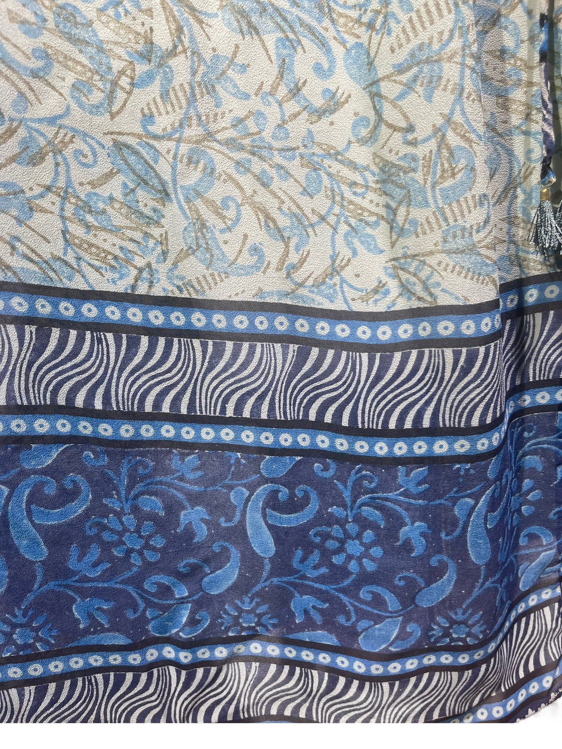 FINAL SALE PRG3953 Sheer Avatar Pure Silk Maxi Kaftan