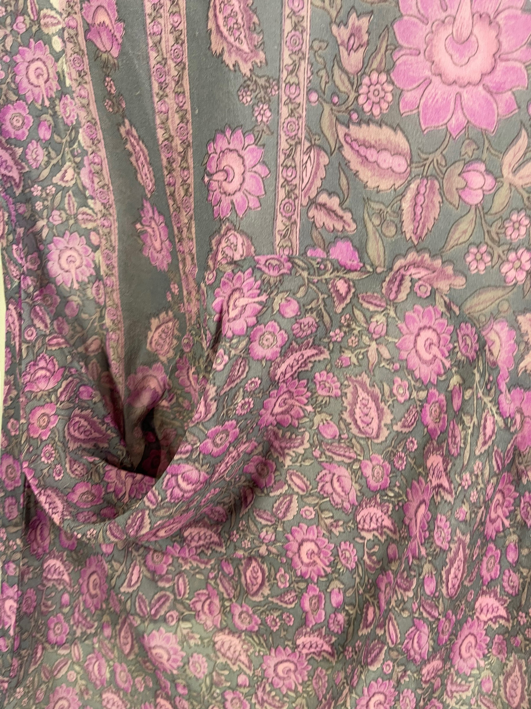 PRG6037 Sheer Avatar Pure Silk Self Pocket Tunic Dress