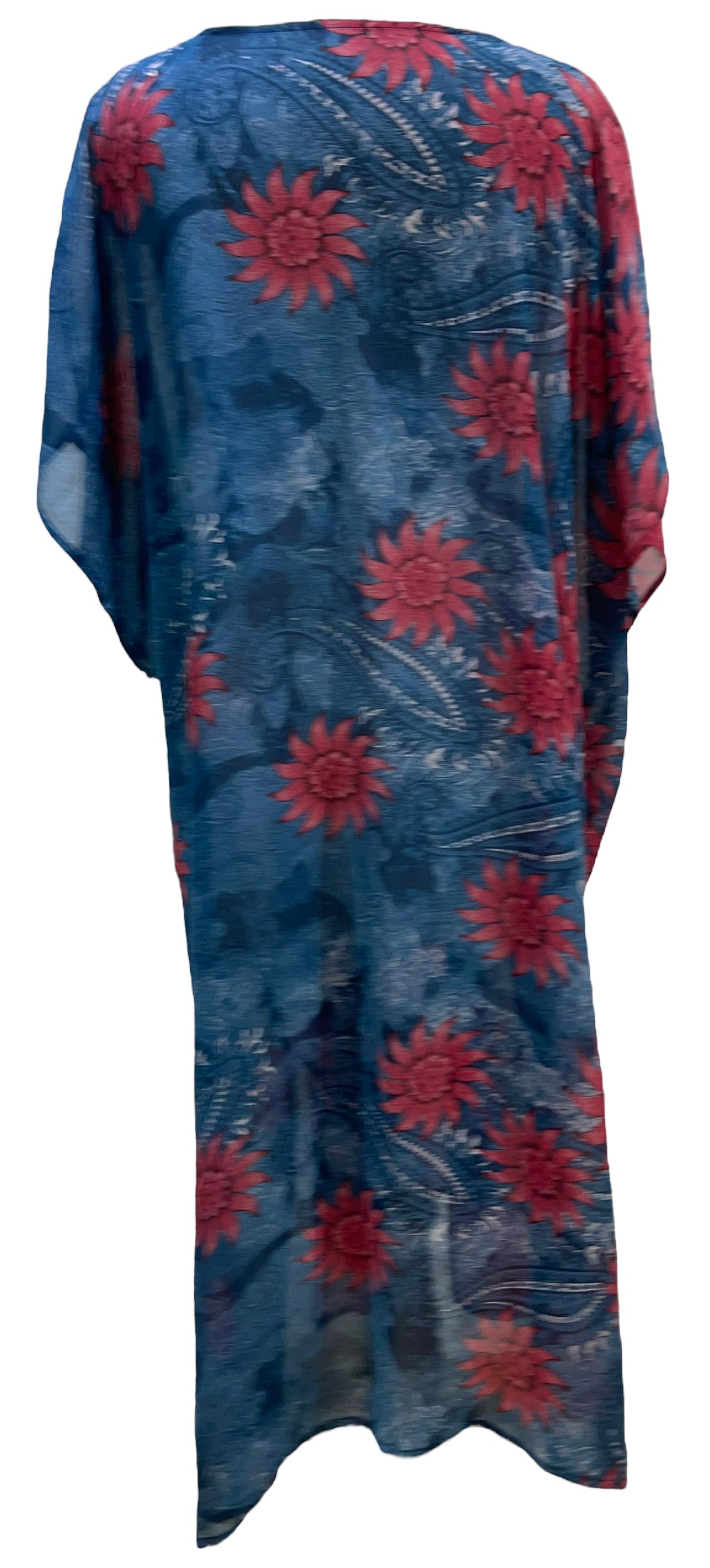 FINAL SALE PRG5843 Sheer Avatar Pure Silk Maxi Kaftan