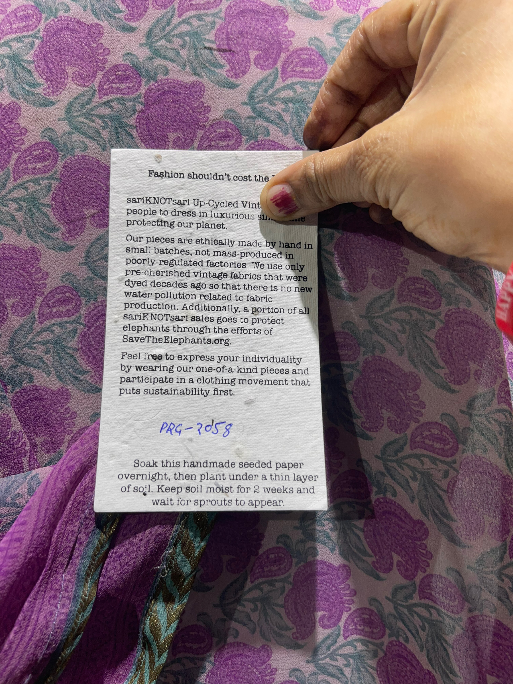 FINAL SALE PRG2058 Gabela Bushshrike Sheer Avatar Pure Silk Long Tunic with Side Ties