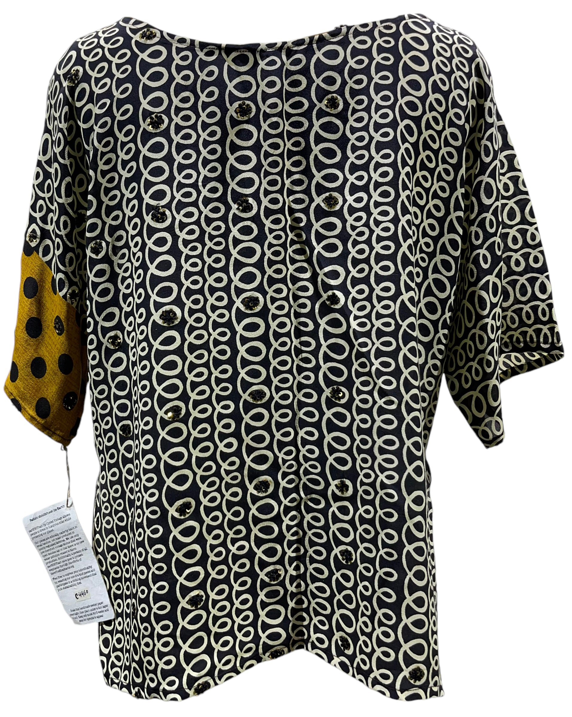 FINAL SALE PRC4460 Avatar Pure Silk Side Slit Top