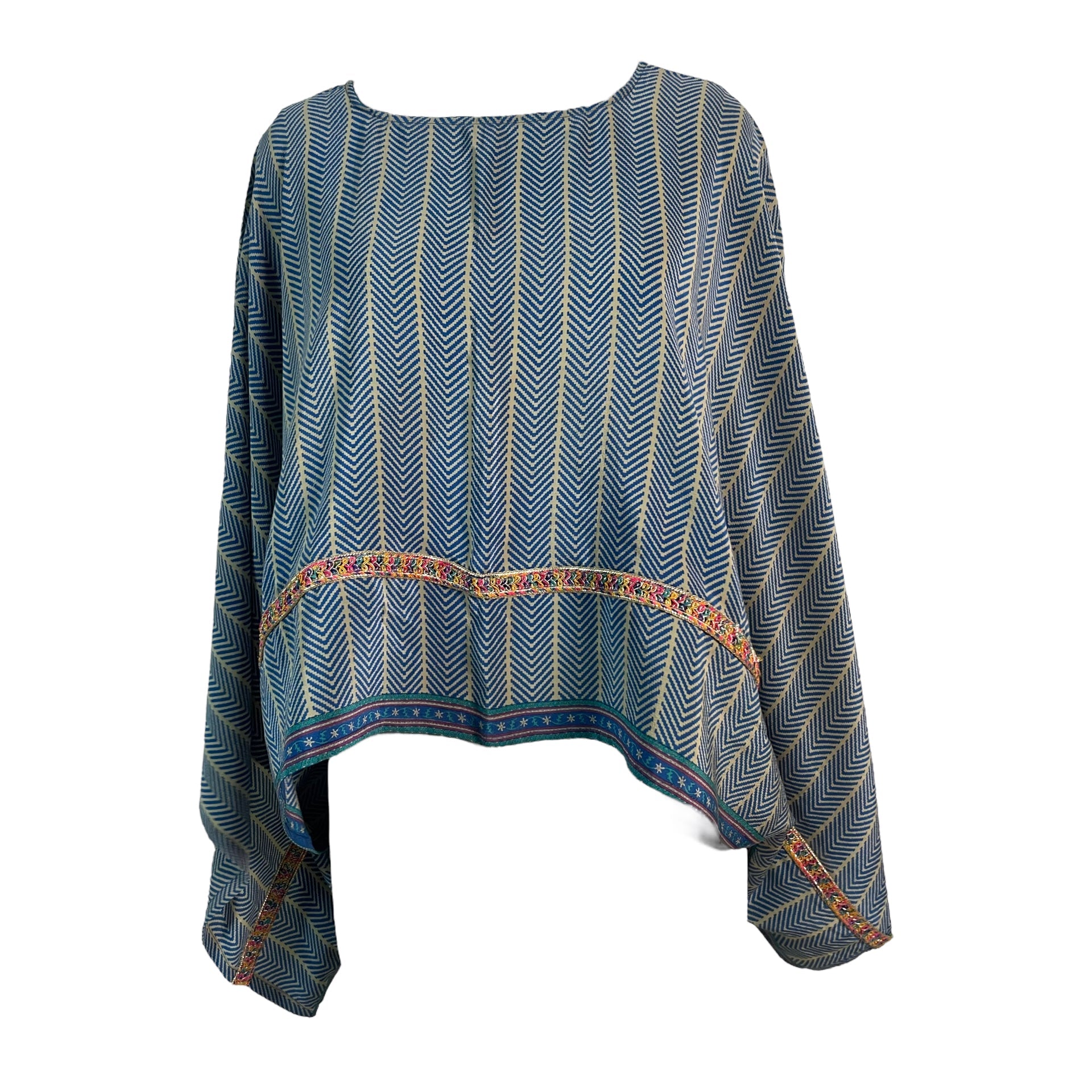 FINAL SALE PRC6056 Avatar Pure Silk Kimono-Sleeved Top