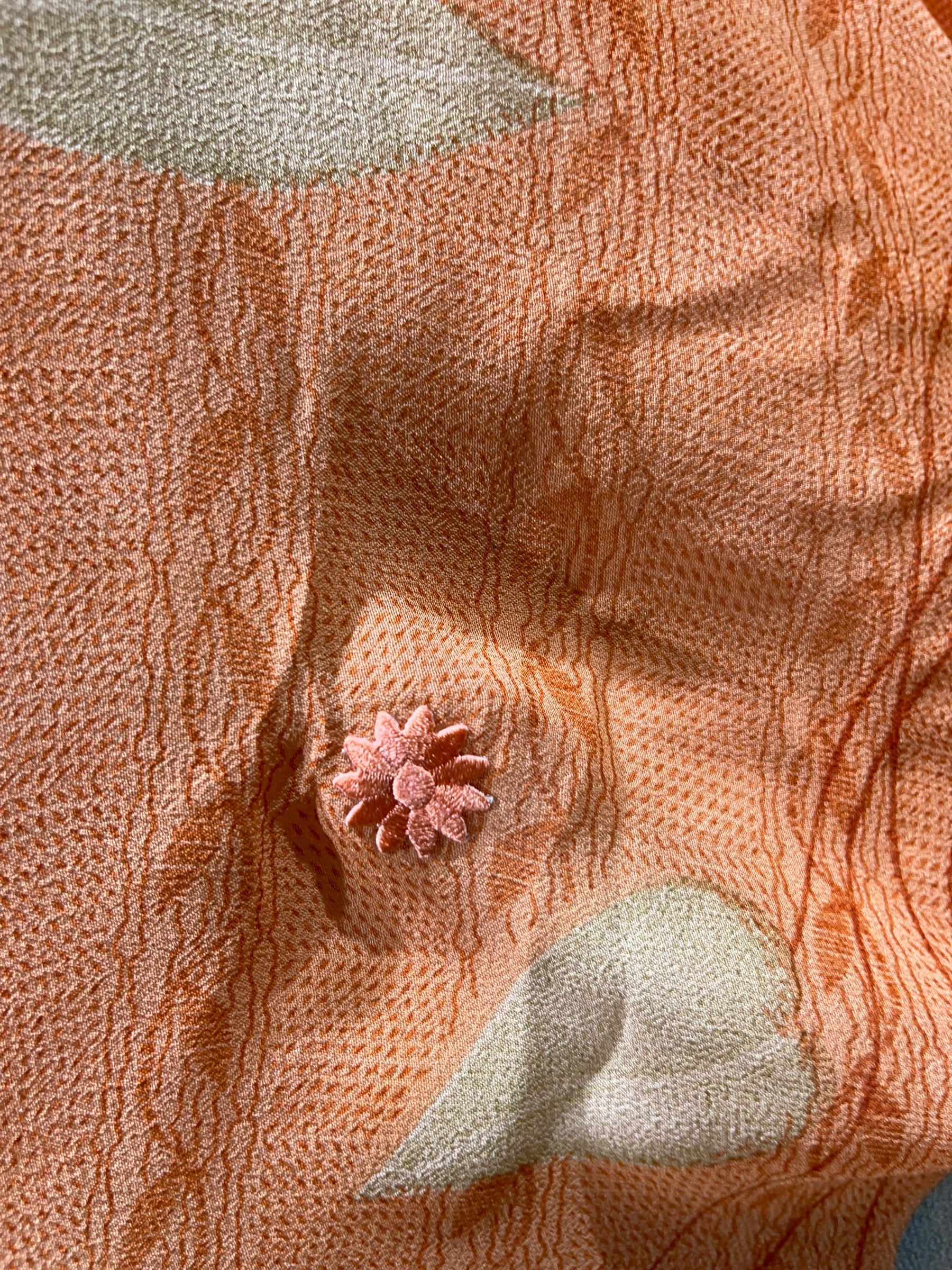 FINAL SALE PRG4949  Sheer Avatar Pure Silk Kimono-Sleeved Top