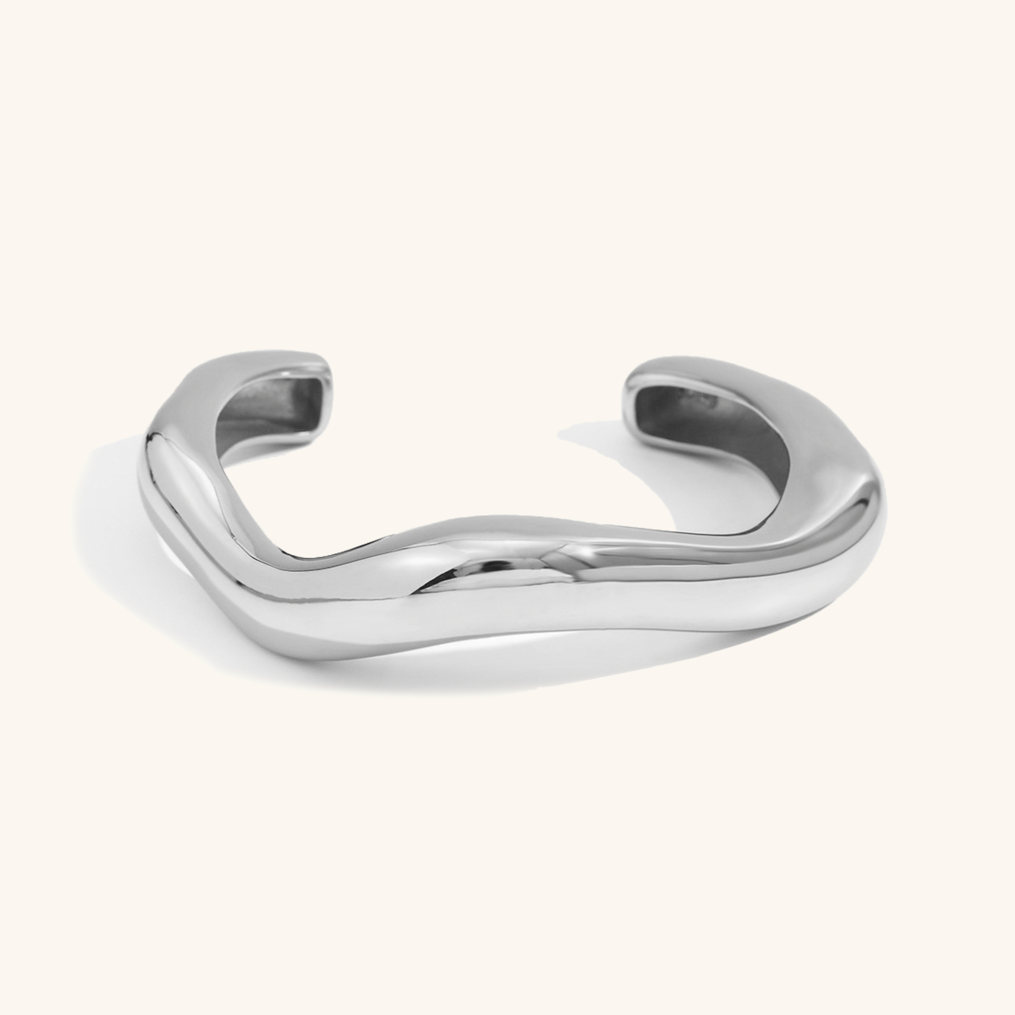 Women's Asymmetrical Bangle Gold Stainless Steel