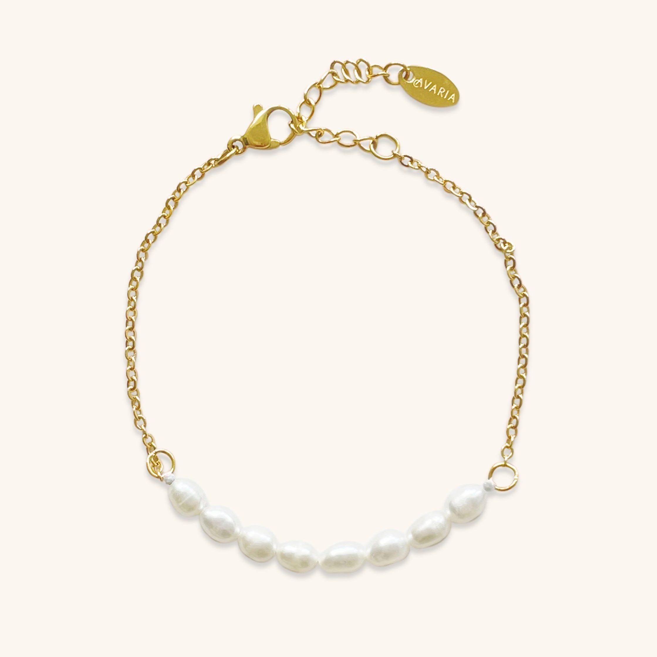 Women's Bracelet Gold Freshwater Pearl Stainless Steel