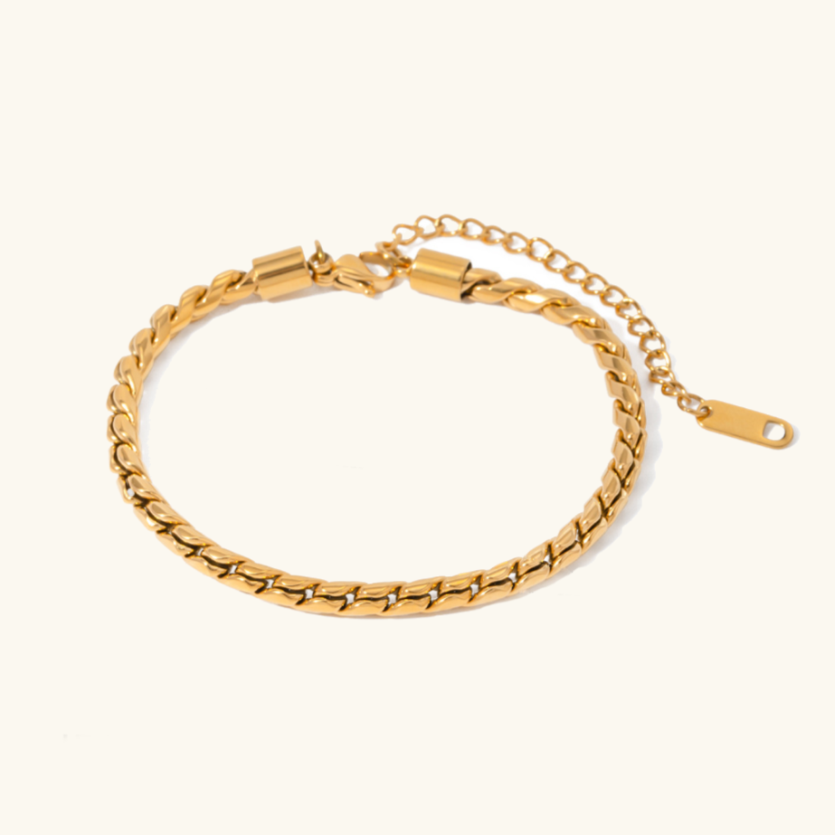 Women's Bracelet Gold Stainless Steel 18k Plated
