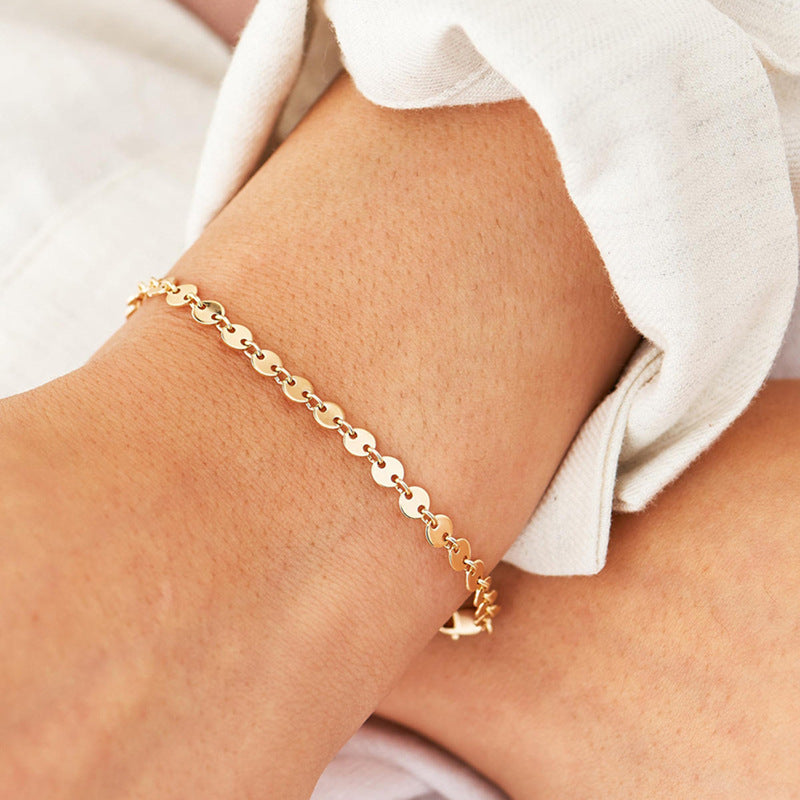 Women's Bracelet Gold Stainless Steel Chain Elegant Design