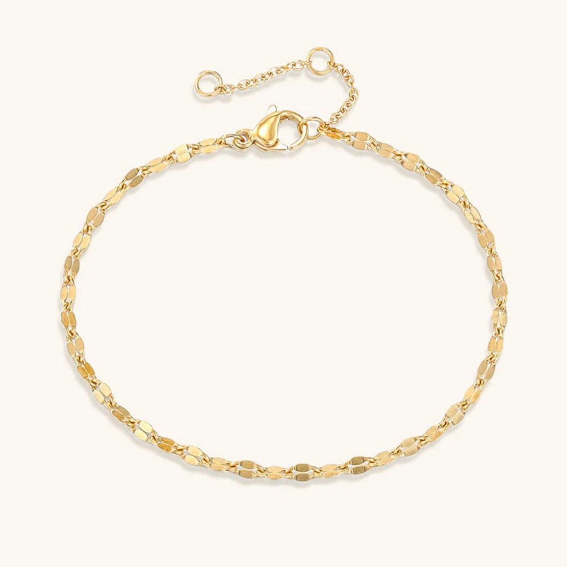 Women's Bracelet Gold Stainless Steel Lace Chain