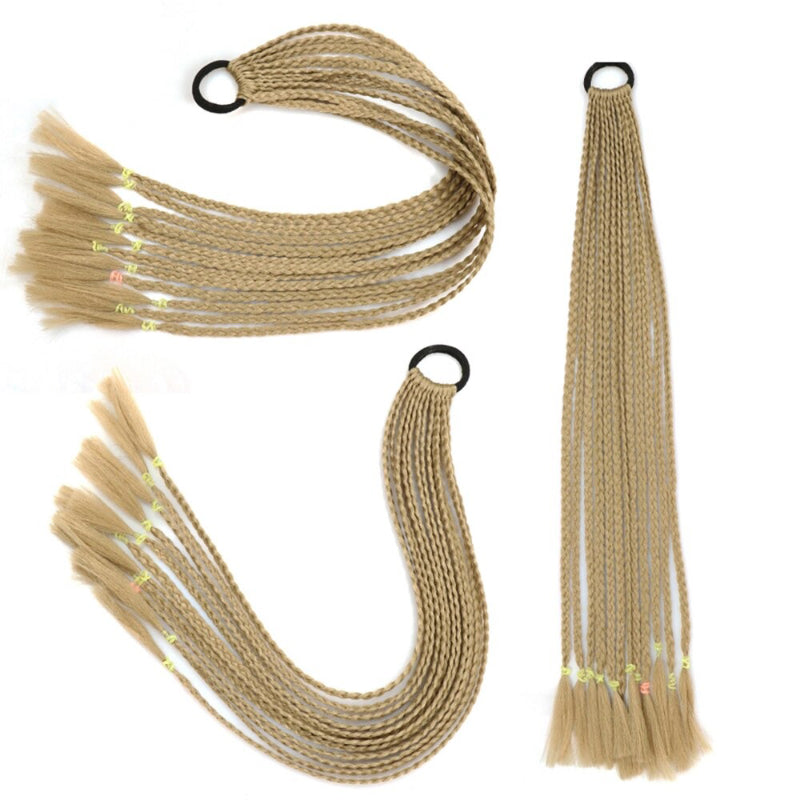 Women's Braided Hair Wigs Multi-Color High-Temperature Fiber