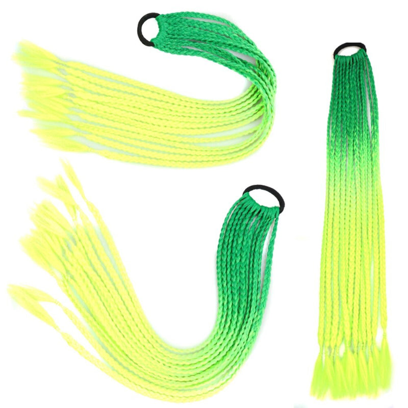 Women's Braided Hair Wigs Multi-Color High-Temperature Fiber