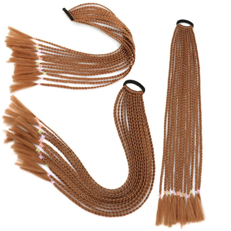 Women's Braided Hair Wigs Multi-Color High-Temperature Fiber