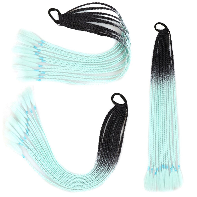 Women's Braided Hair Wigs Multi-Color High-Temperature Fiber