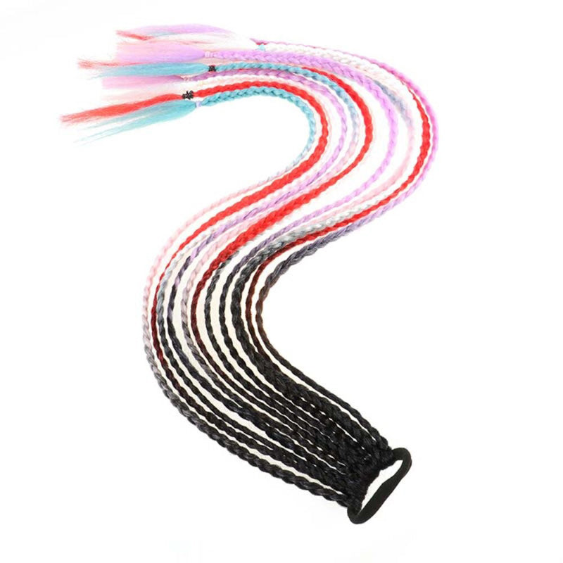 Women's Braided Hair Wigs Multi-Color High-Temperature Fiber