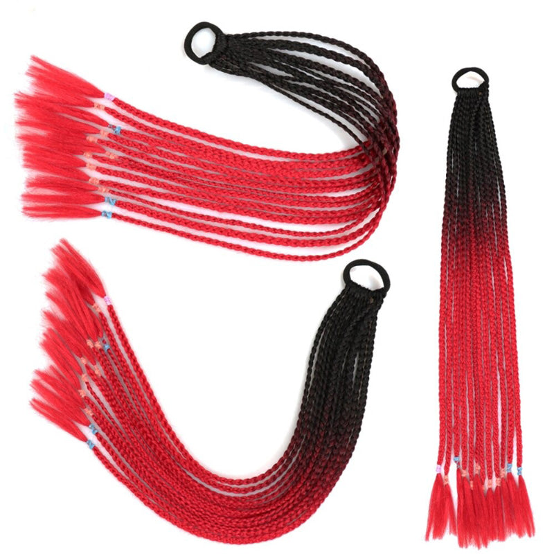 Women's Braided Hair Wigs Multi-Color High-Temperature Fiber