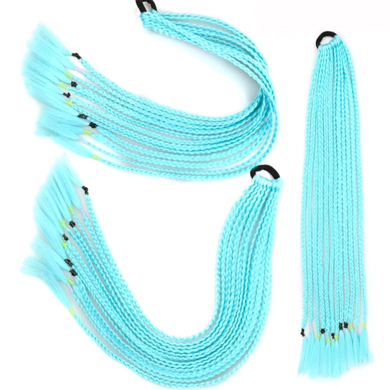 Women's Braided Hair Wigs Multi-Color High-Temperature Fiber