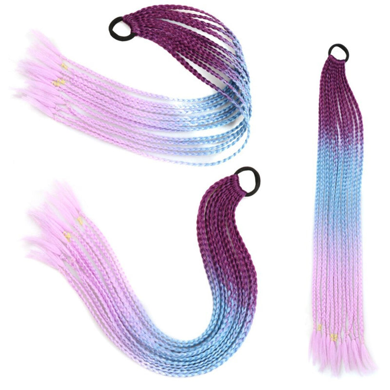 Women's Braided Hair Wigs Multi-Color High-Temperature Fiber