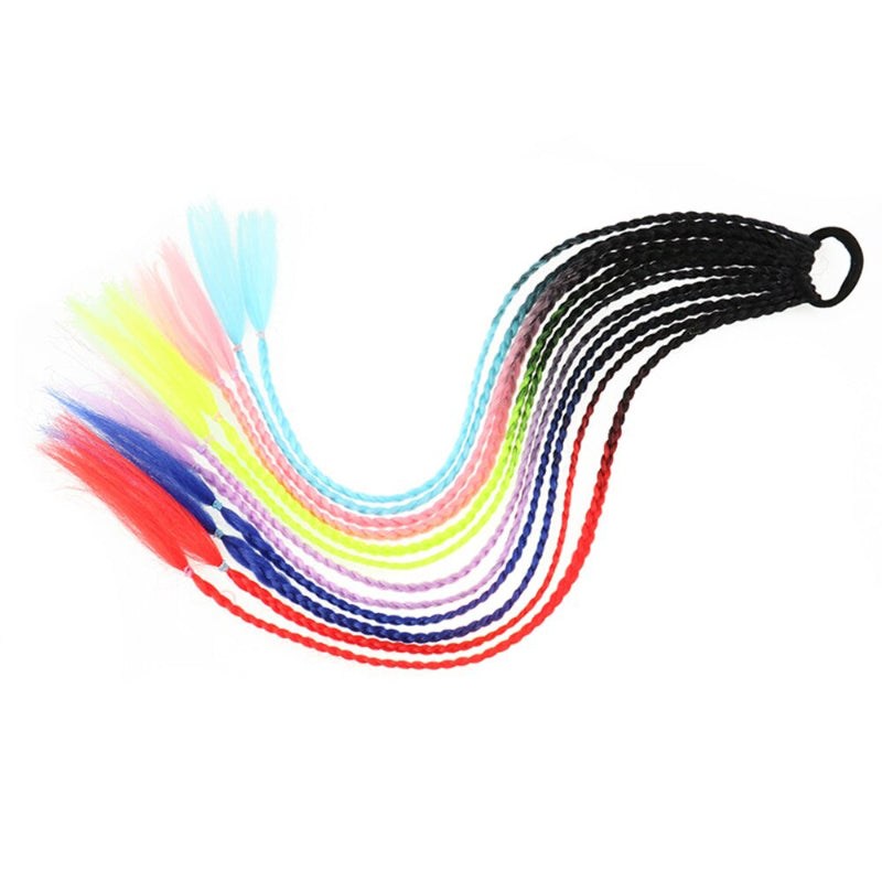 Women's Braided Hair Wigs Multi-Color High-Temperature Fiber