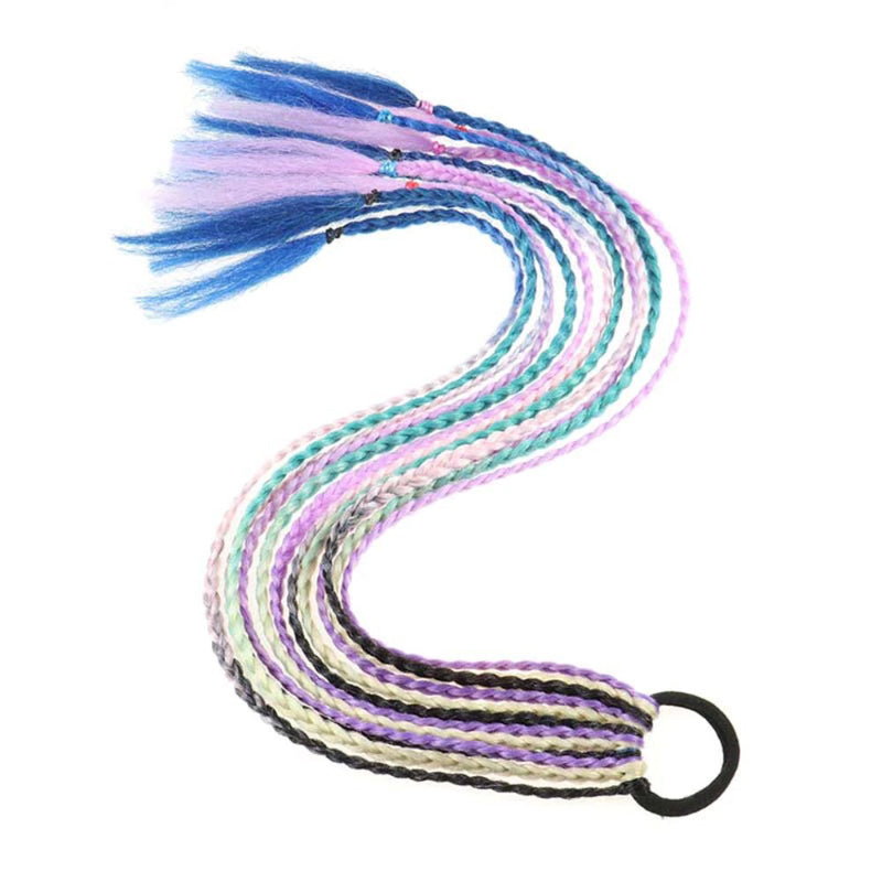 Women's Braided Hair Wigs Multi-Color High-Temperature Fiber