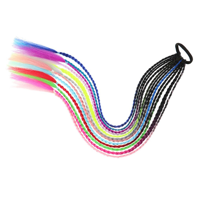 Women's Braided Hair Wigs Multi-Color High-Temperature Fiber