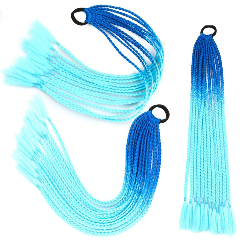 Women's Braided Hair Wigs Multi-Color High-Temperature Fiber