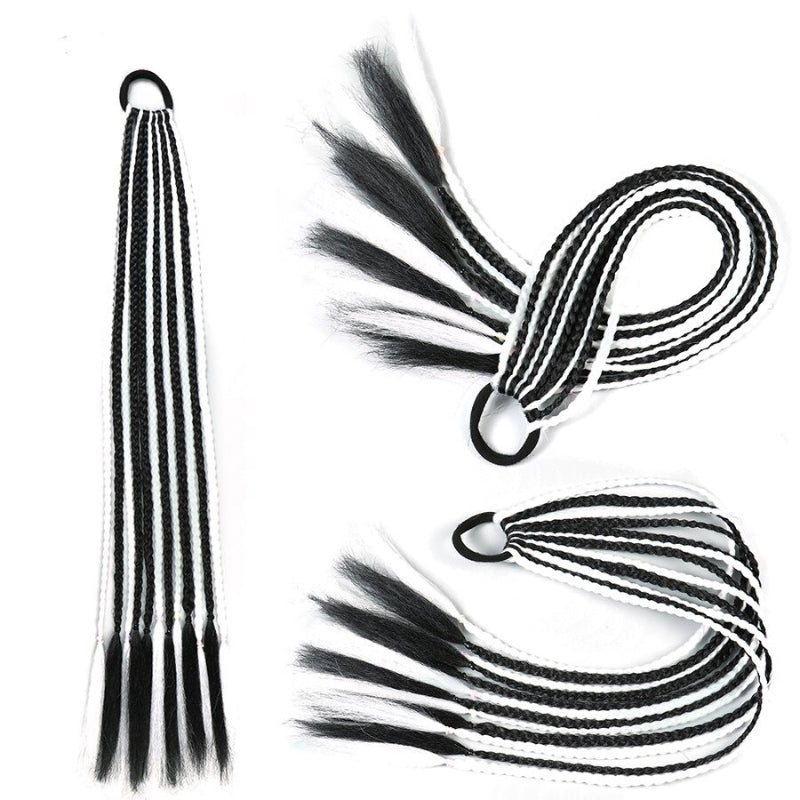 Women's Braided Hair Wigs Multi-Color High-Temperature Fiber