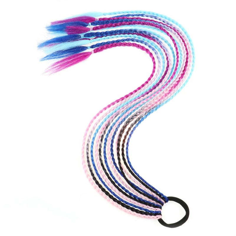 Women's Braided Hair Wigs Multi-Color High-Temperature Fiber