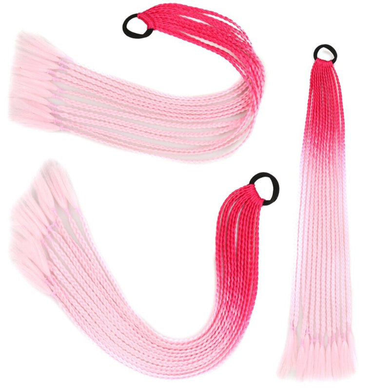 Women's Braided Hair Wigs Multi-Color High-Temperature Fiber