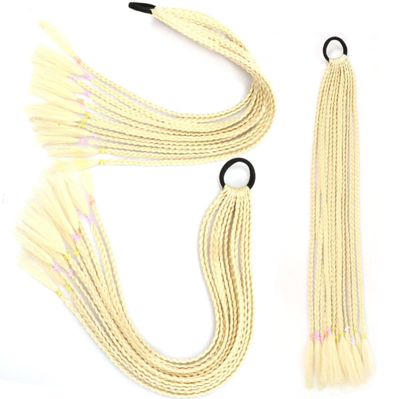 Women's Braided Hair Wigs Multi-Color High-Temperature Fiber