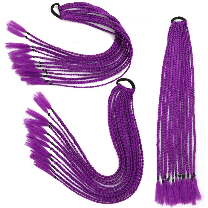 Women's Braided Hair Wigs Multi-Color High-Temperature Fiber