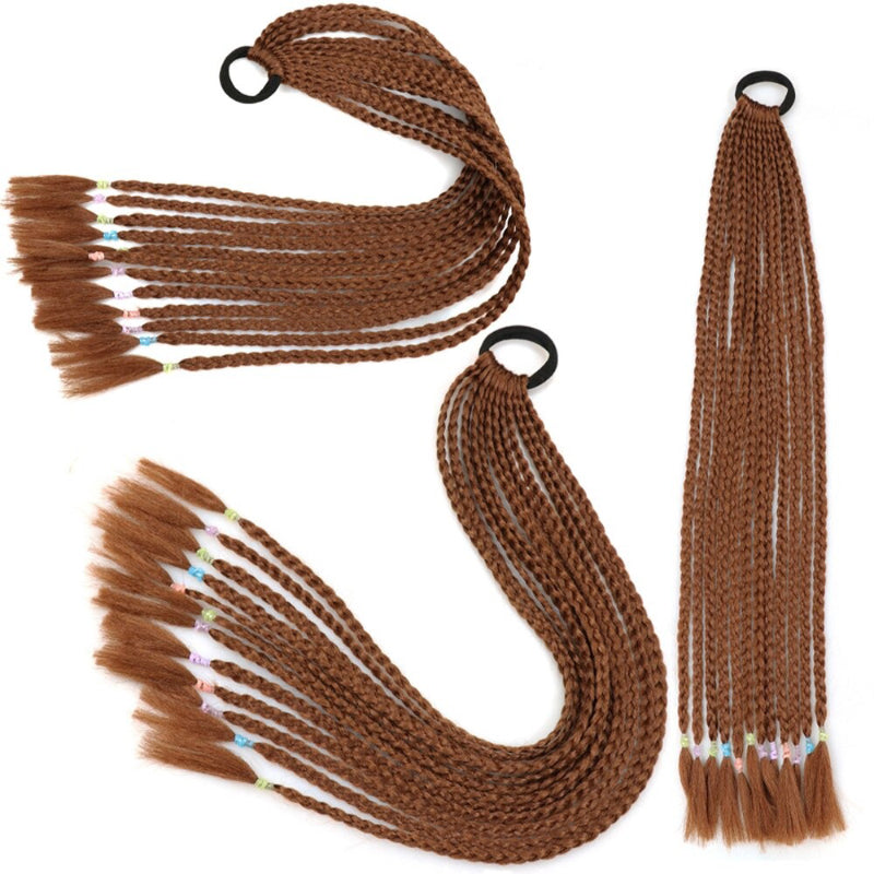 Women's Braided Hair Wigs Multi-Color High-Temperature Fiber