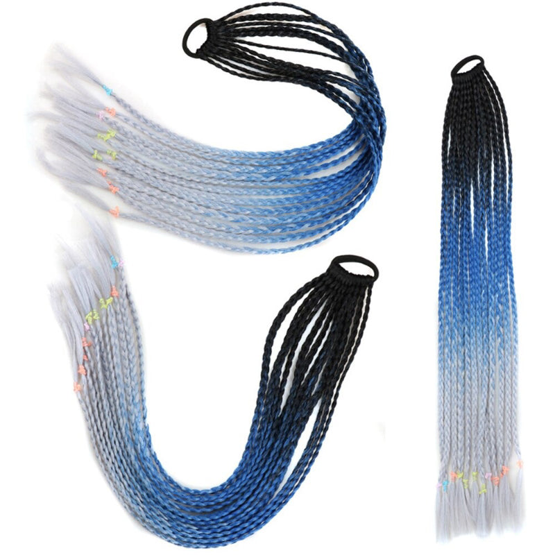 Women's Braided Hair Wigs Multi-Color High-Temperature Fiber