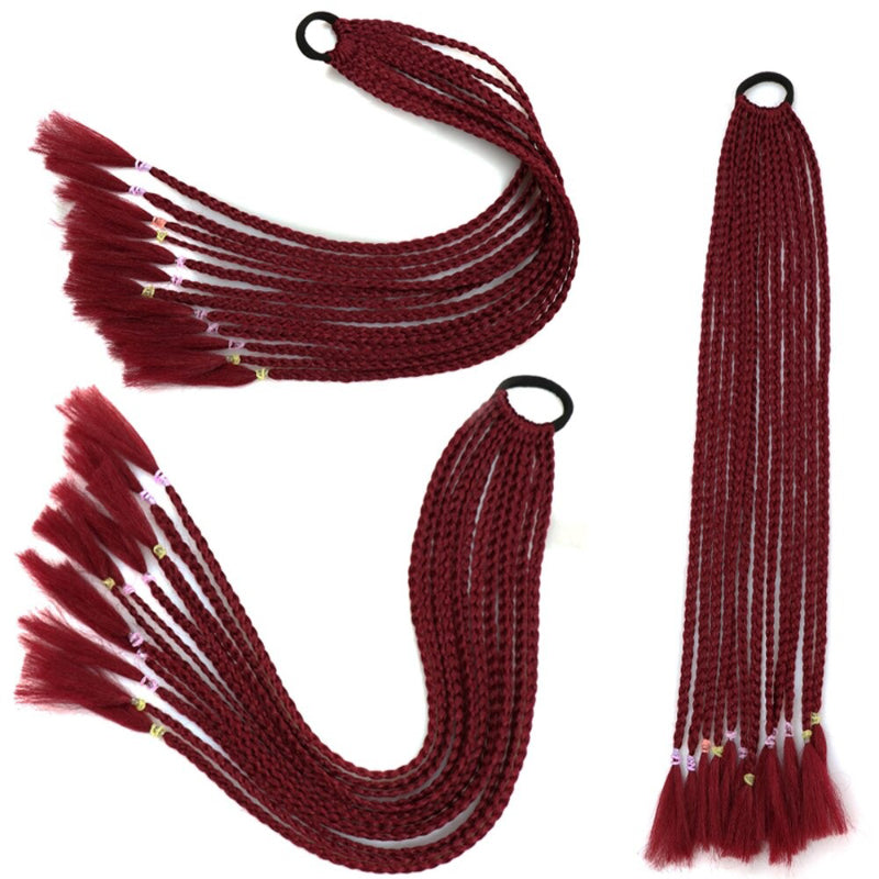 Women's Braided Hair Wigs Multi-Color High-Temperature Fiber