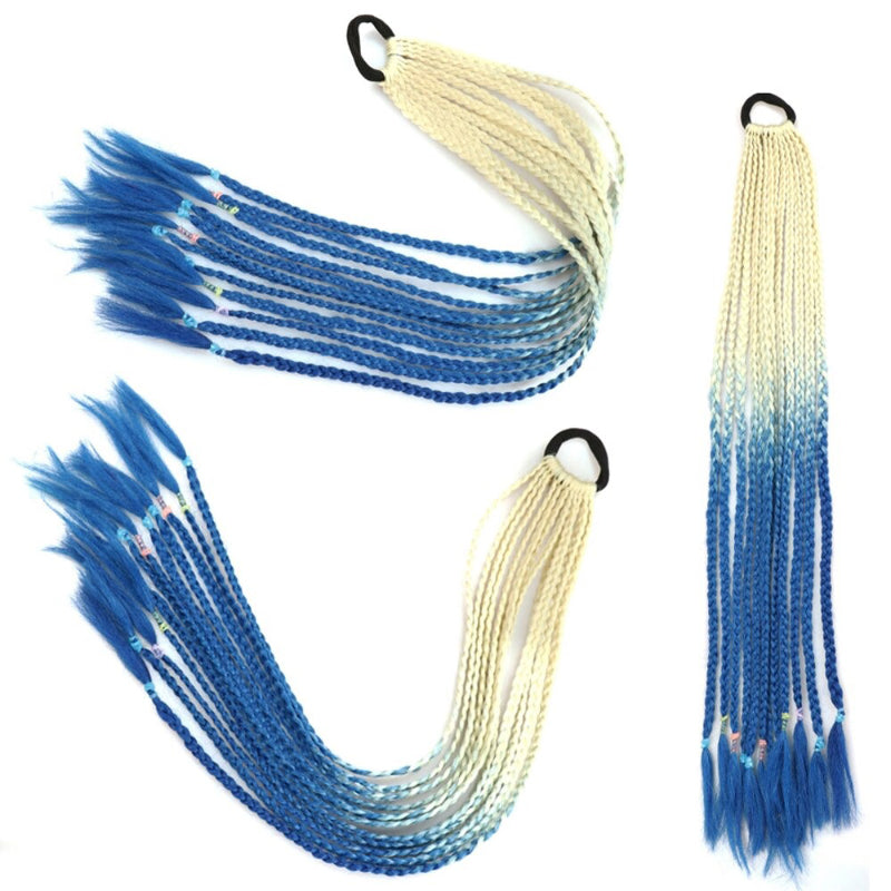 Women's Braided Hair Wigs Multi-Color High-Temperature Fiber