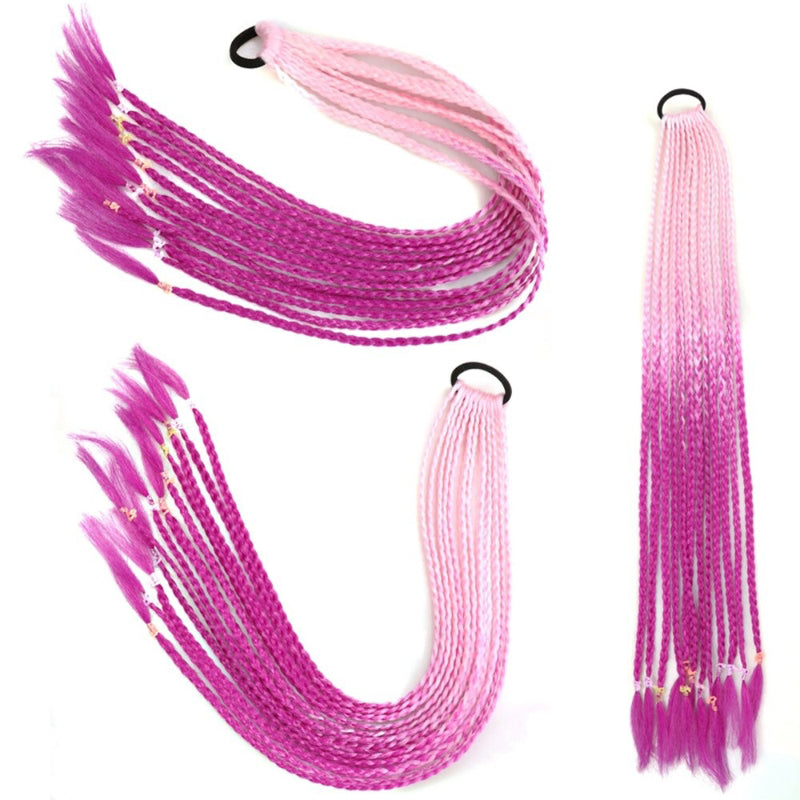 Women's Braided Hair Wigs Multi-Color High-Temperature Fiber