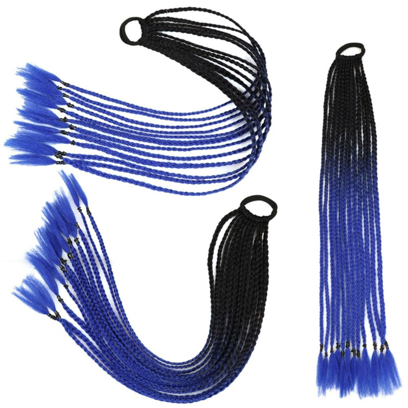 Women's Braided Hair Wigs Multi-Color High-Temperature Fiber