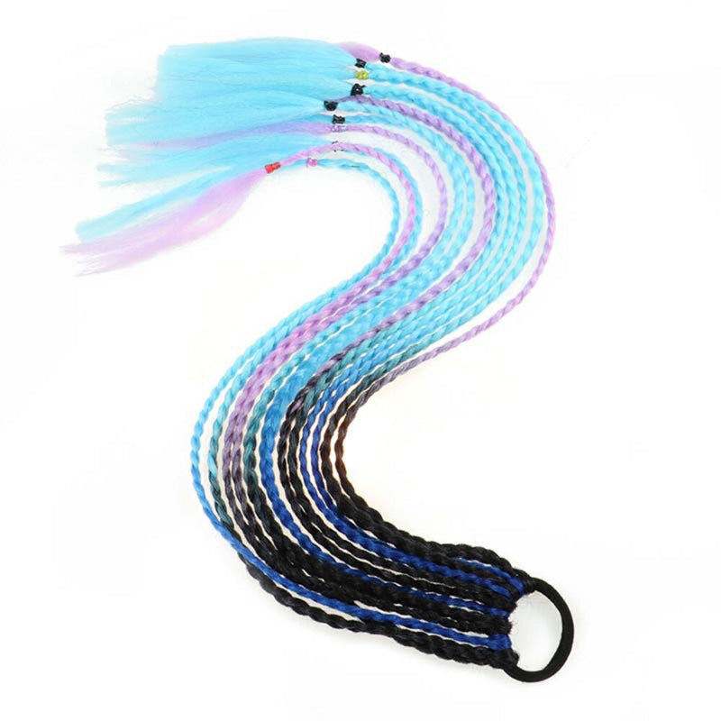 Women's Braided Hair Wigs Multi-Color High-Temperature Fiber