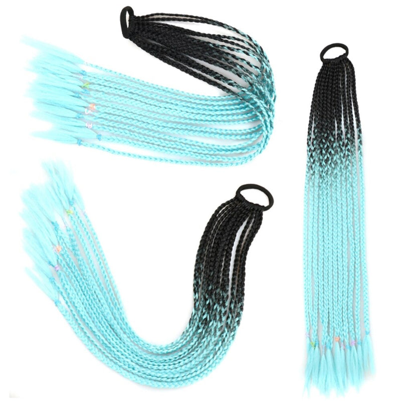 Women's Braided Hair Wigs Multi-Color High-Temperature Fiber