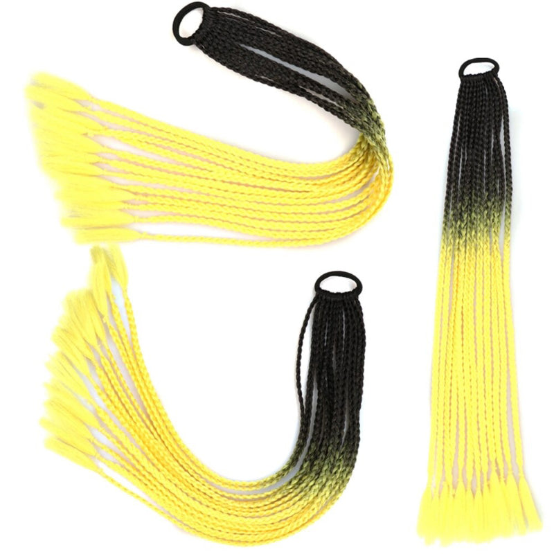 Women's Braided Hair Wigs Multi-Color High-Temperature Fiber