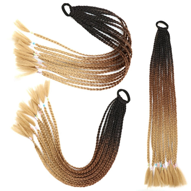 Women's Braided Hair Wigs Multi-Color High-Temperature Fiber