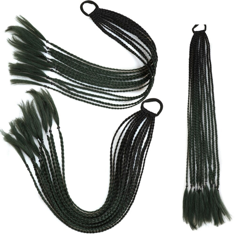 Women's Braided Hair Wigs Multi-Color High-Temperature Fiber