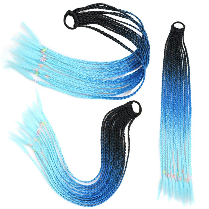 Women's Braided Hair Wigs Multi-Color High-Temperature Fiber