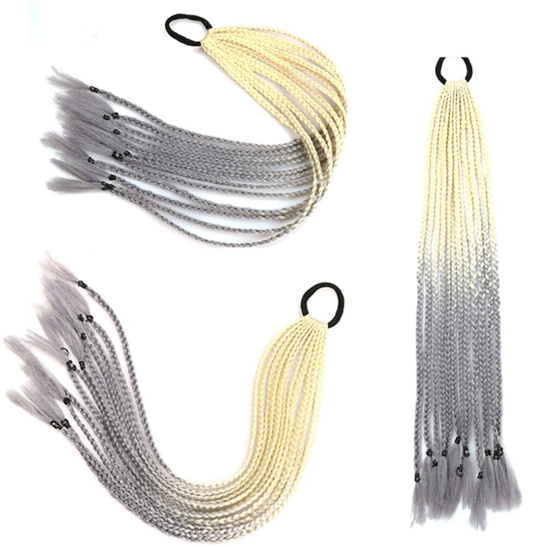 Women's Braided Hair Wigs Multi-Color High-Temperature Fiber