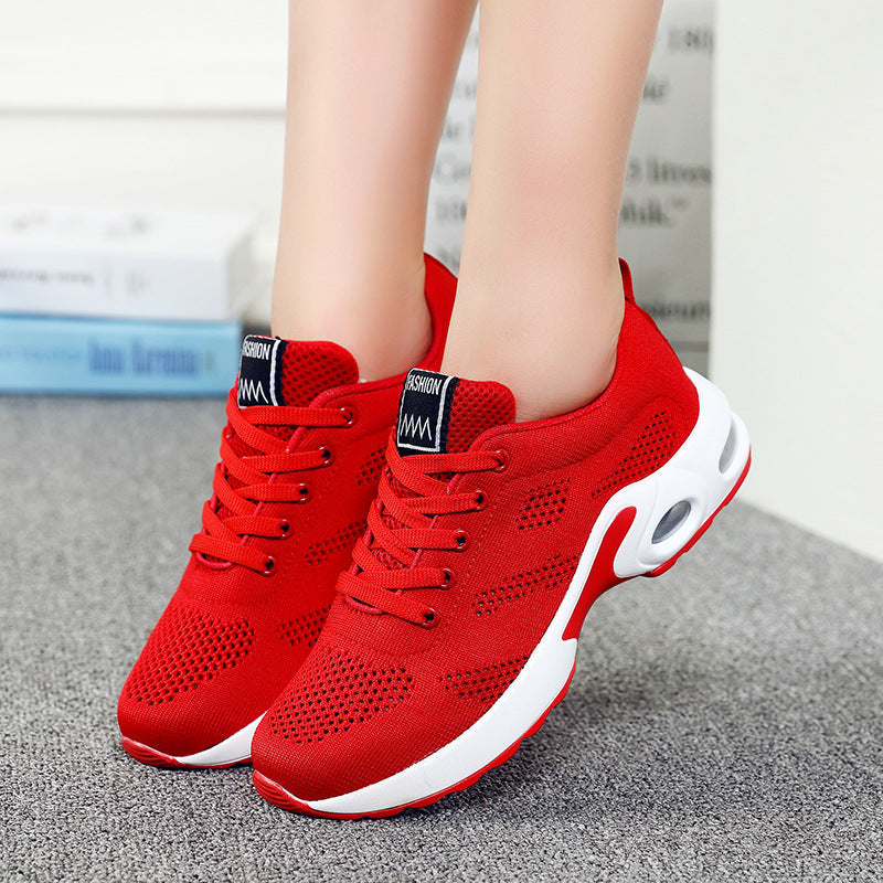 Women's Breathable Running Shoes with Cushioned Sole and Lace-Up Design