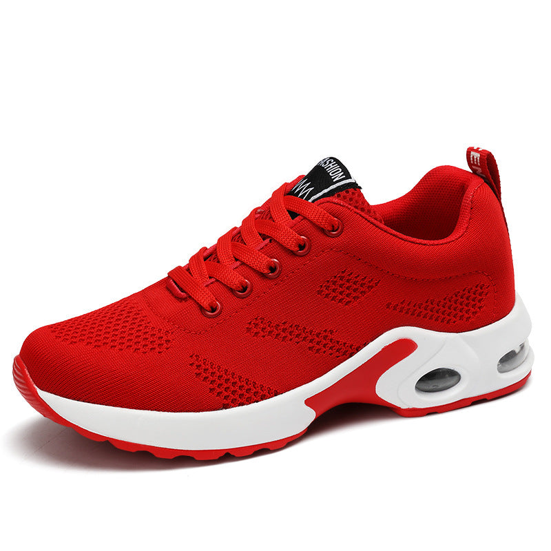 Women's Breathable Running Shoes with Cushioned Sole and Lace-Up Design