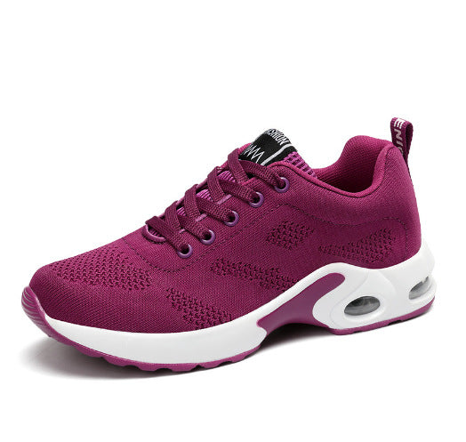 Women's Breathable Running Shoes with Cushioned Sole and Lace-Up Design